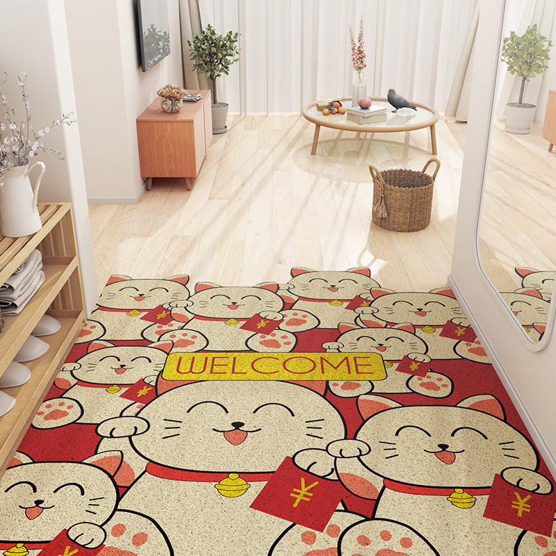 Cartoon Entrance Door Silk Ring Foot Mat