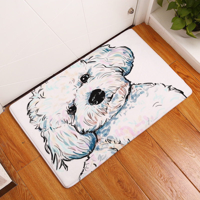 Big Face Dog Printing Mat Door Mat Digital Printing Foot Pad
