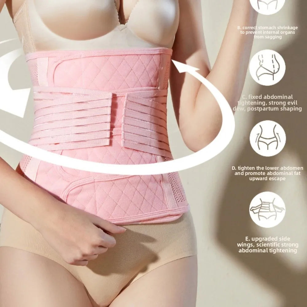 Fashion Seamless Postpartum Body Shaper Tummy Control Solid Color Waist Trainer Thin Elastic Women Girdle Belt All Seasons