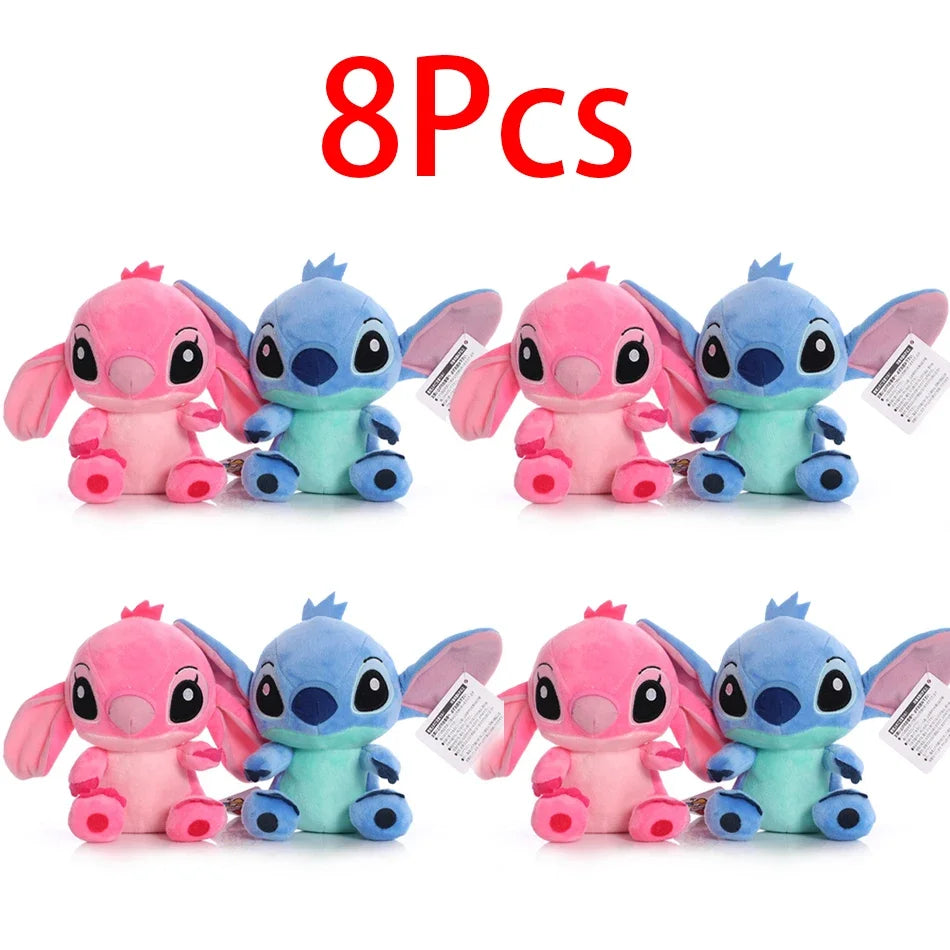 4/8inch Disney toy 12cm 20cm 25cm Stitch Stuffed Plush Models Cartoon Anime Plush Baby Toys Kawaii Kids Birthday Gift