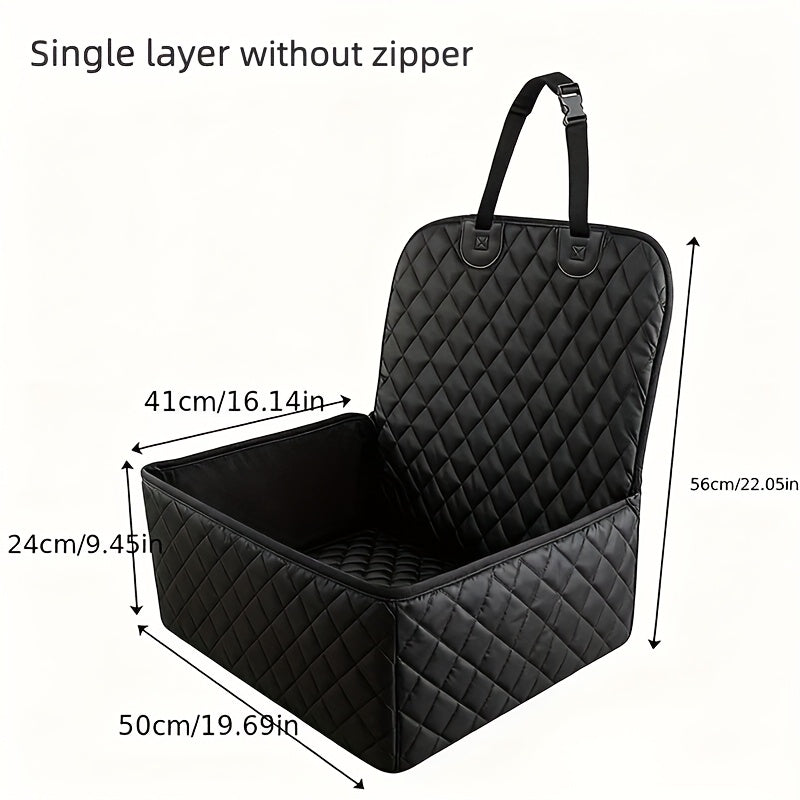 Dog Car Seat - Travel Carrier with Adjustable Straps for Small to Medium Dogs