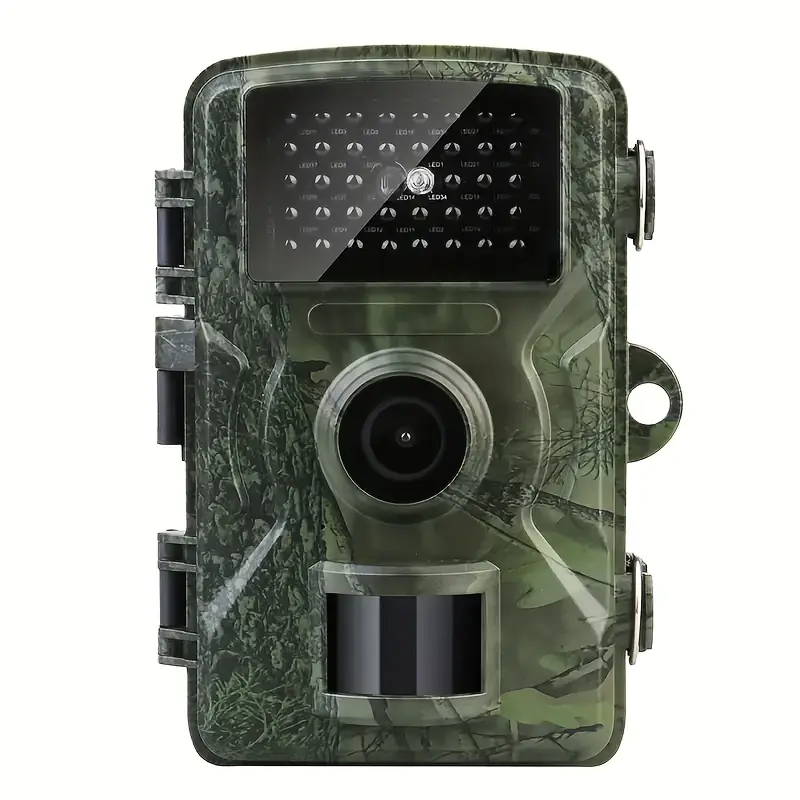 Hiking and hunting camera with night vision function, high-definition, 0.8s trigger, 120 ° wide-angle lens, used for outdoor camping, wildlife...