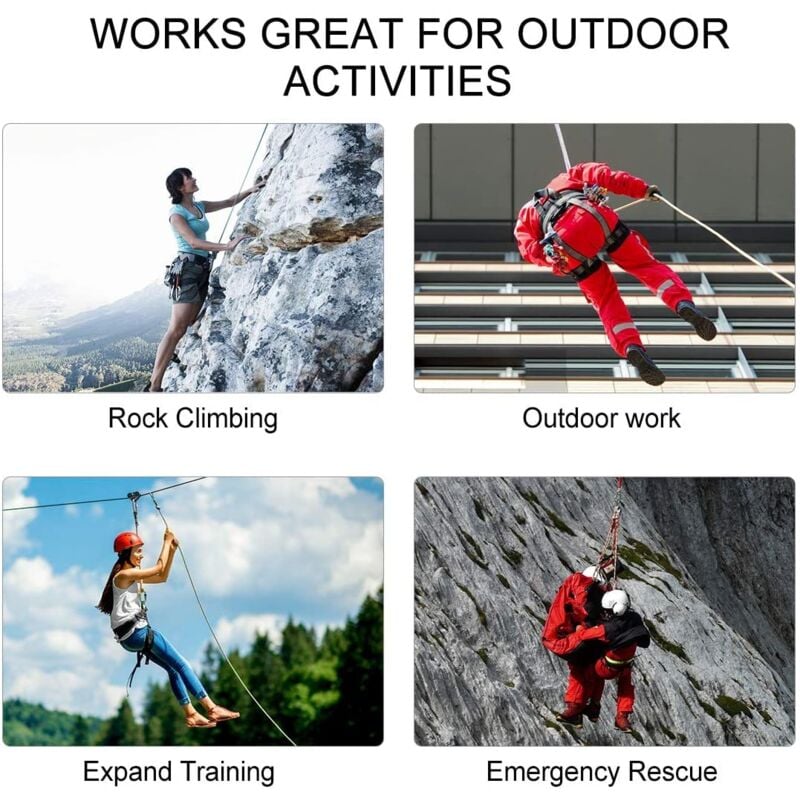 10mm Nylon Braided Safety Rope 10M for Hiking Climbing Rescue Anti-tear