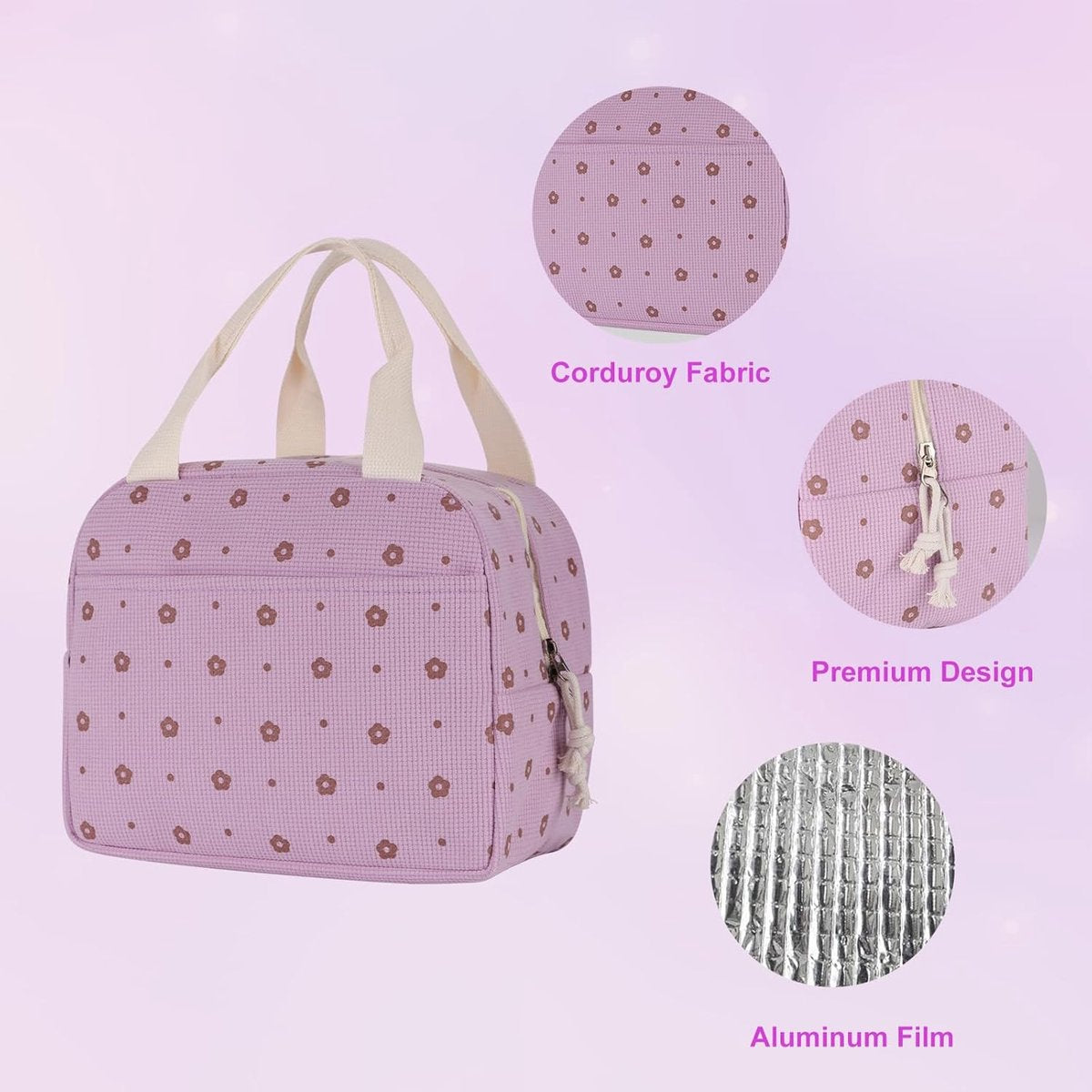 Cooler Bags - Lunch Bag - Handle Strap - Cooler Bag - Lunch Bag - Insulated Cooler Bag - Picnic Bag - 25.5*21*17cm - Suitable for work, office,...