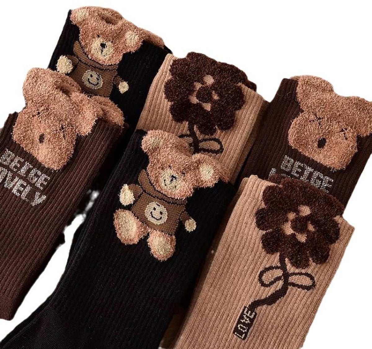 Socks 3-pack - House socks - fluffy socks - Casual socks - Indoor & Outdoor Wearable - Soft & Warm - socks men - socks women - Unisex Women - Size...