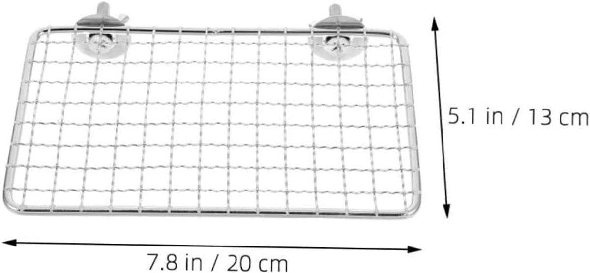 Bird Cage Accessories - Parrot Perch Made of Stainless Steel - Comfortable Resting Platform for Birds - Multifunctional Bird Cage Accessory -...