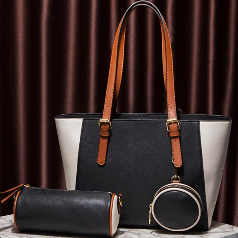 Large Capacity 3-in-1 Fashion Handbag for Women - Navy Blue