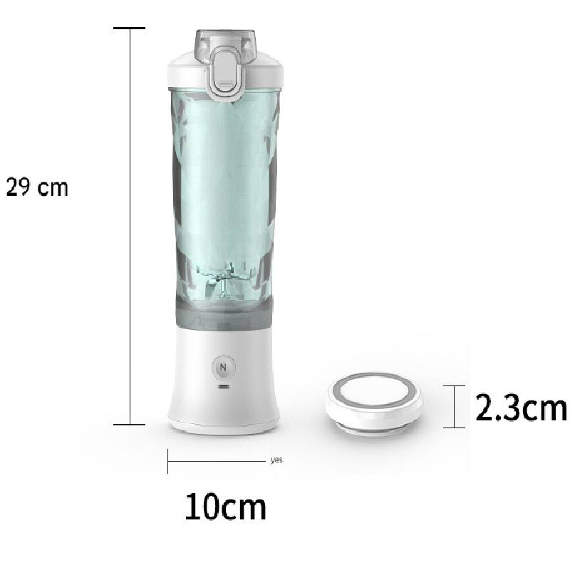 Light purple Portable Blender 600ml Personal Smoothie Maker USB Rechargeable Juicer Cup with 6 Stainless Steel Blades 4000mAh Battery for Gym Travel and Camping