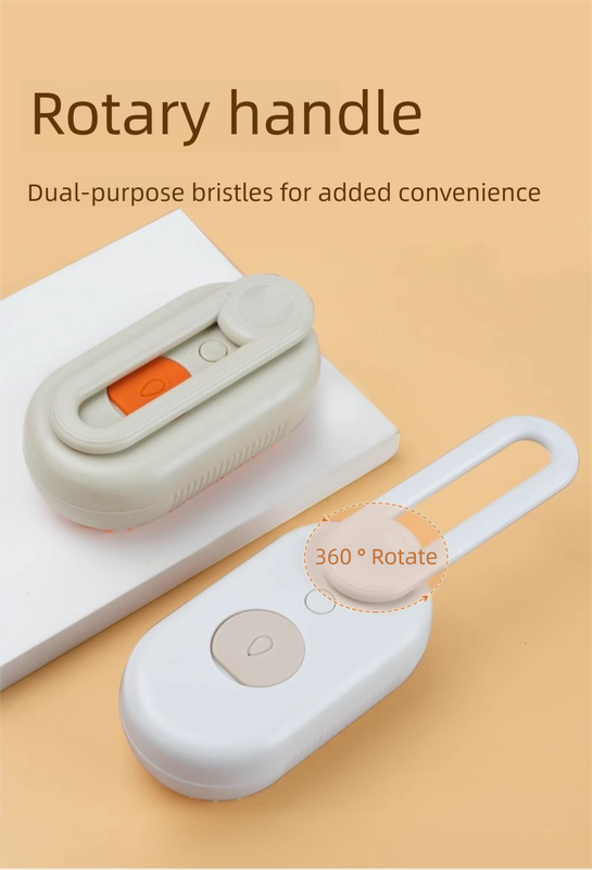 3 in 1 Electric Pet Spray Comb with Rotatable Handle Anti Static Grooming Brush for Cats and Dogs Massage Deshedding Tool Khaki