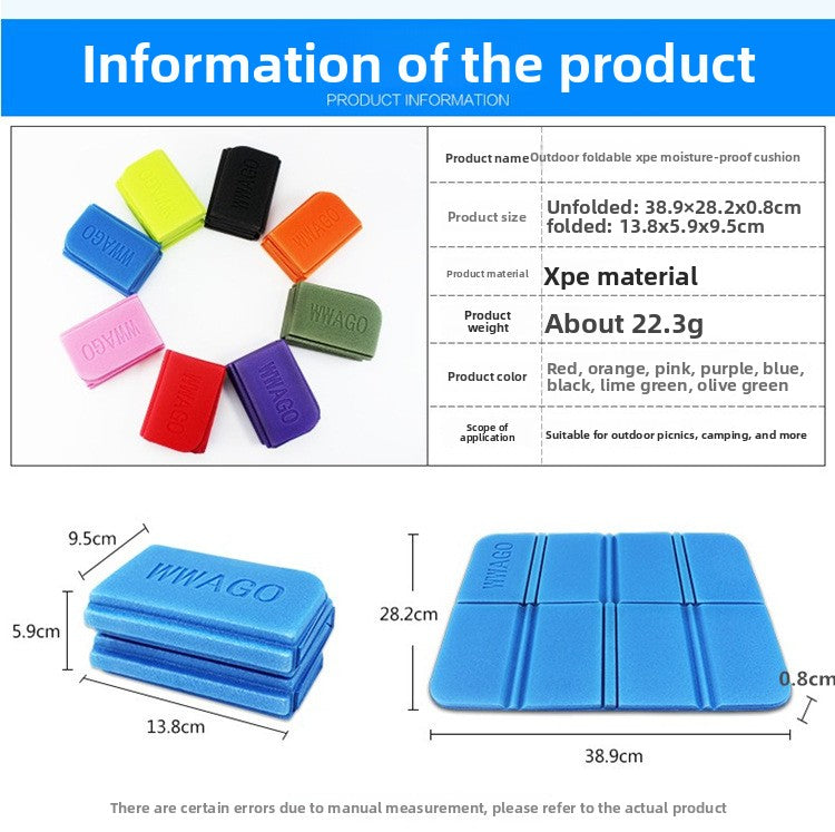 5 Pack Pink Portable Folding Foam Seat Pads Waterproof Damp Proof Mats for Park Camping Beach Hiking Australian Outdoor Activities