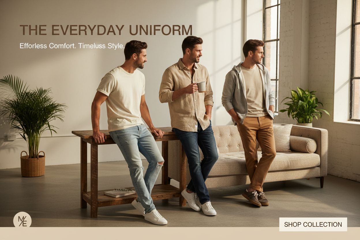 Men's Apparel Collection Banner - Casual Style