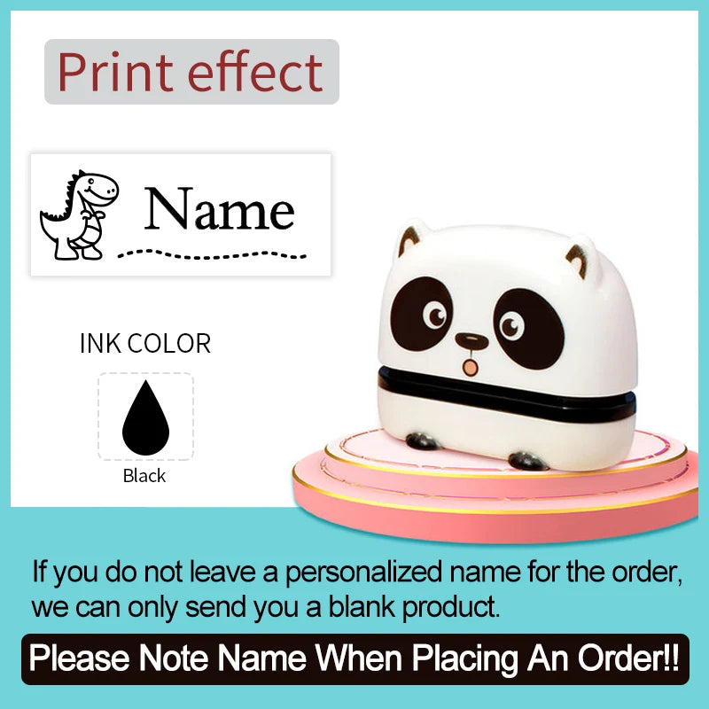 ‌Personalized Baby Name Stamp Set - Custom Waterproof Ink Seal for School, Travel & Kindergarten, Durable Non-Fading Toy Gift