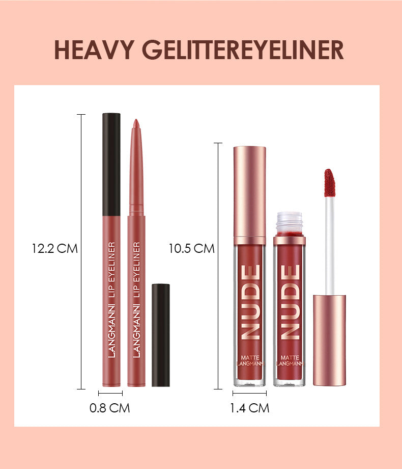 Lip Liner And Lipstick Makeup 12 Pcs Set 6 Matte Lipstick 6 Lip Liner Pens Waterproof Long Lasting Matte Lipstick Beauty Cosmetics Makeup Gift For...