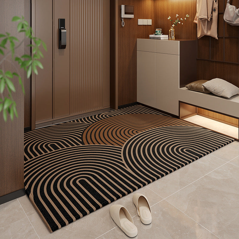 Polyester Entrance Door Mat Non-slip Household Foot Mat Stain Resistant Mat