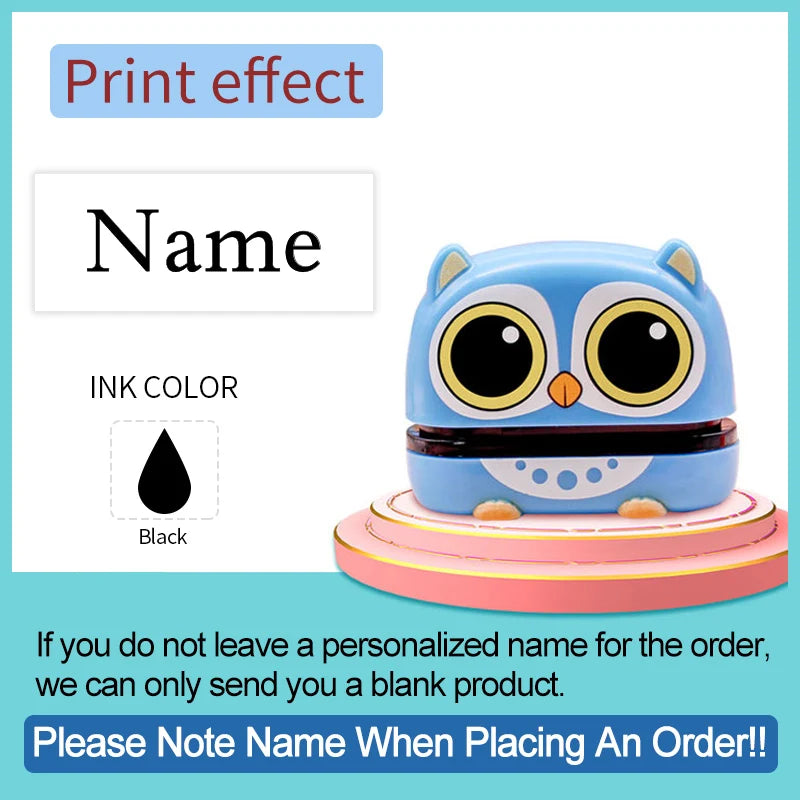 ‌Personalized Baby Name Stamp Set - Custom Waterproof Ink Seal for School, Travel & Kindergarten, Durable Non-Fading Toy Gift