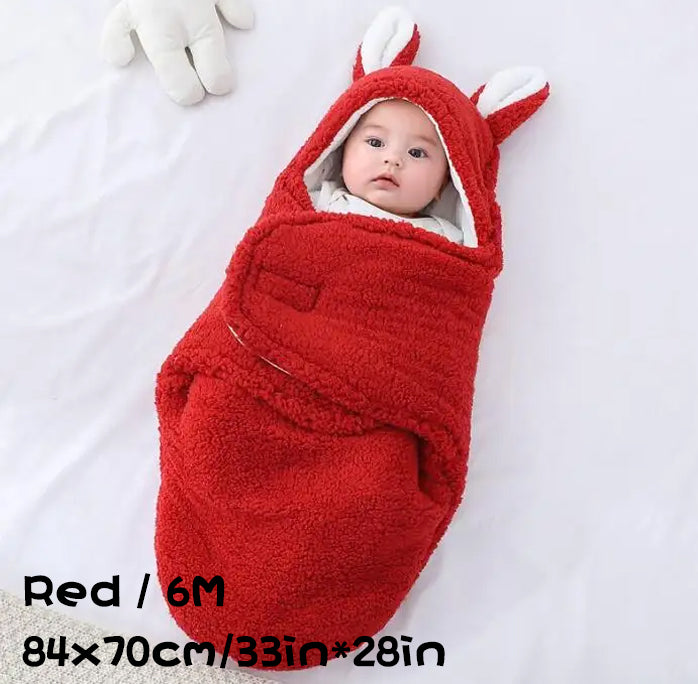 Super Soft Baby Sleeping Bag Fluffy Fleece Newborn Blanket Swaddle Blankets, Unisex Baby Wrap For Newborn Baby Boys Girls With Head-Protecting &...