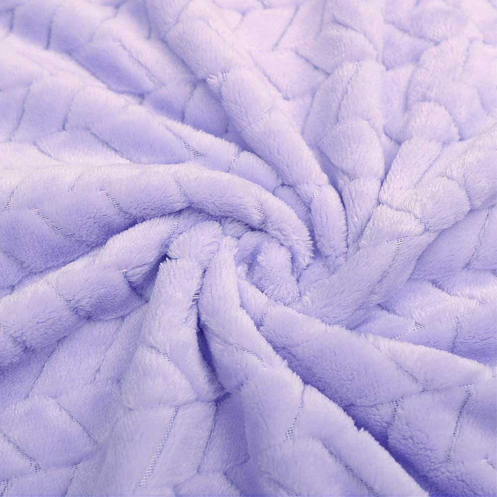Baby Blanket Flannel, Cozy Throw Blankets for Newborn Infant and Toddler, Super Soft and Warm Receiving Baby Blanket for Crib Stroller (Purple 2532")
