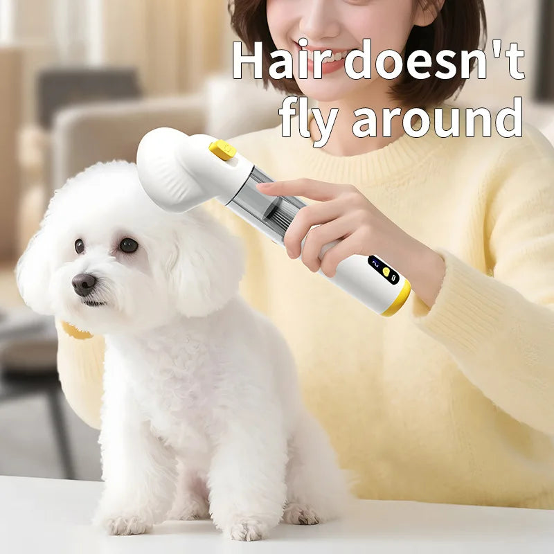 Pet Grooming Vacuum Cleaner Automatic Shedding Brush 3-In-1 Portable Household Vacuum Cleaner Cat Dog Hair Removal Grooming Kit