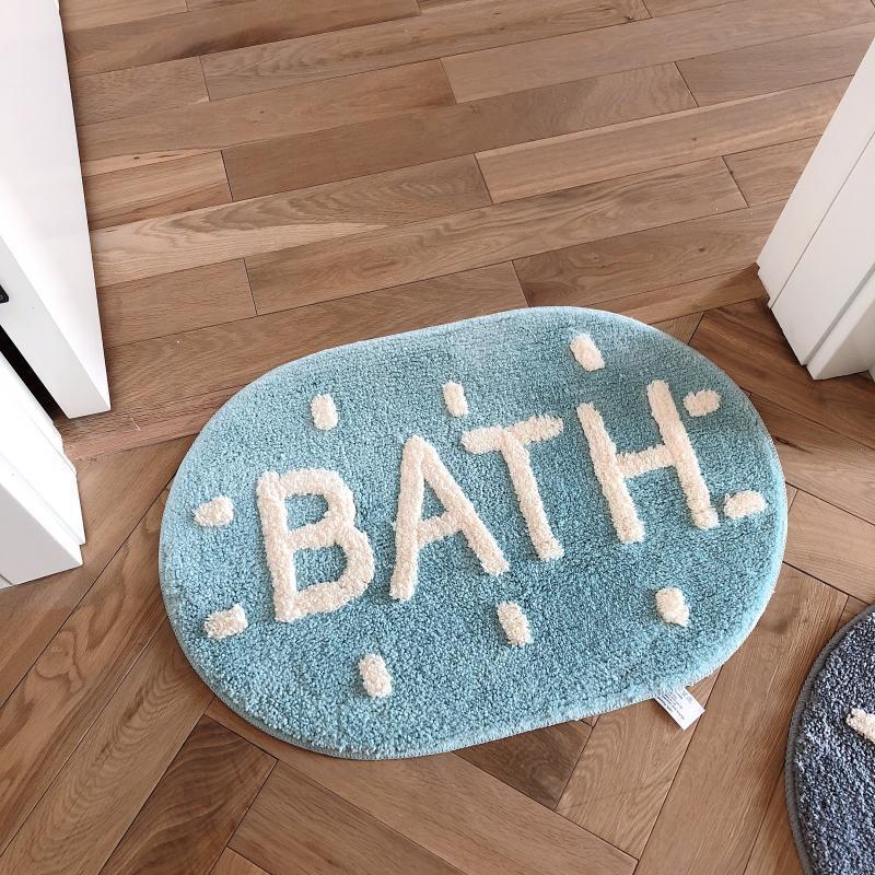 Black And White Letters Super Soft Floor Mat Foot Mat Non-slip Door Mat