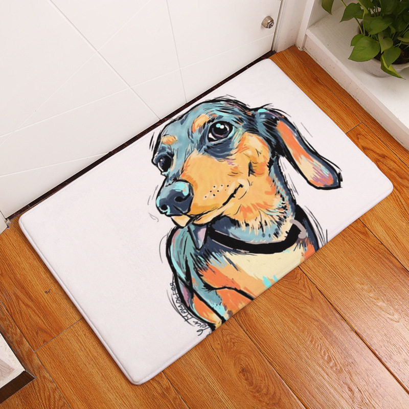 Big Face Dog Printing Mat Door Mat Digital Printing Foot Pad