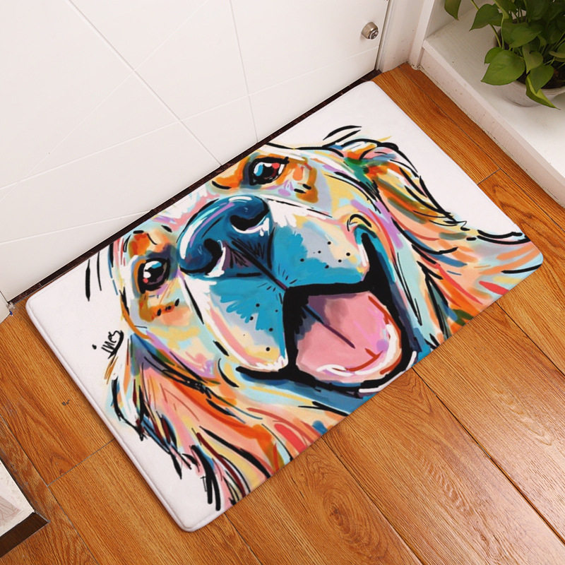 Big Face Dog Printing Mat Door Mat Digital Printing Foot Pad