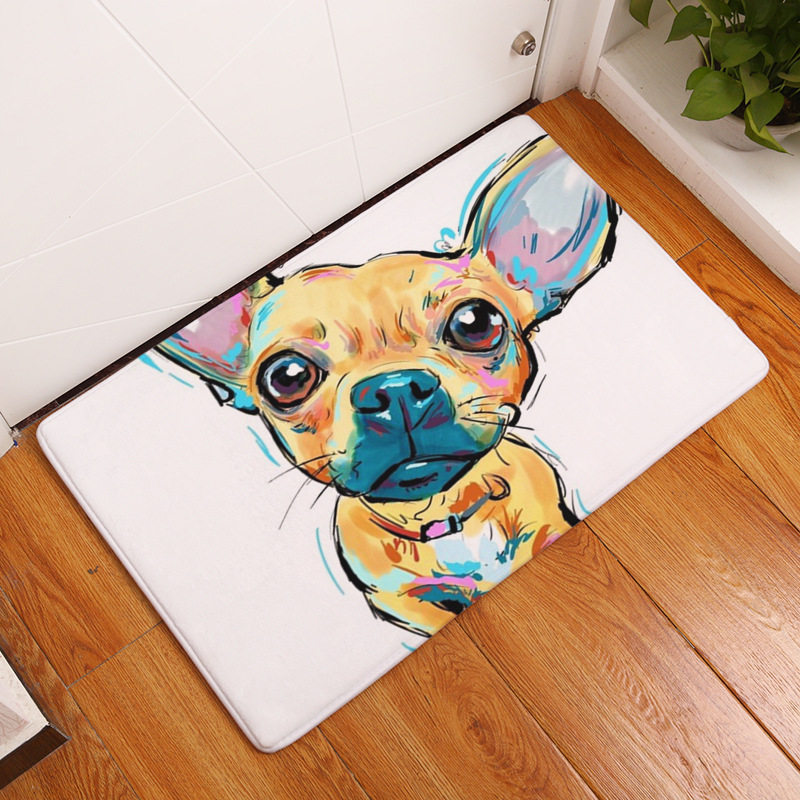 Big Face Dog Printing Mat Door Mat Digital Printing Foot Pad