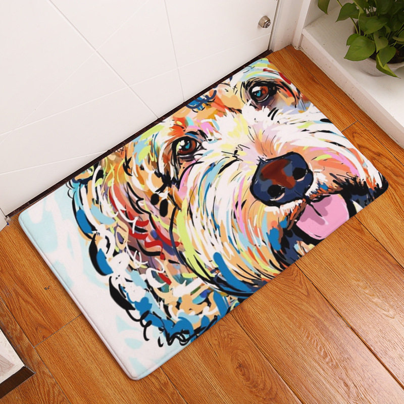 Big Face Dog Printing Mat Door Mat Digital Printing Foot Pad