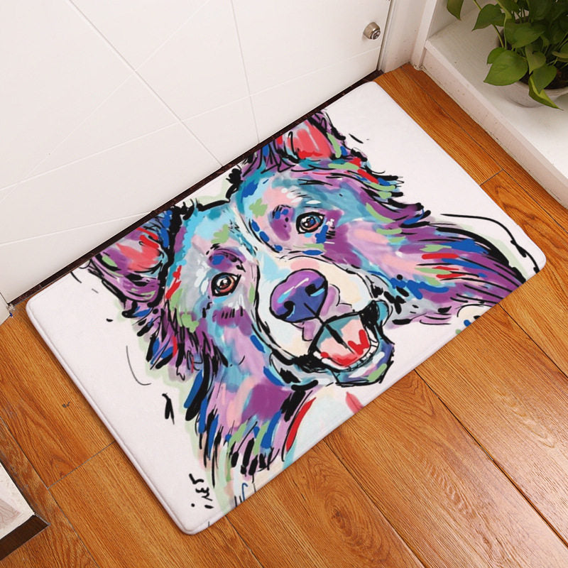 Big Face Dog Printing Mat Door Mat Digital Printing Foot Pad