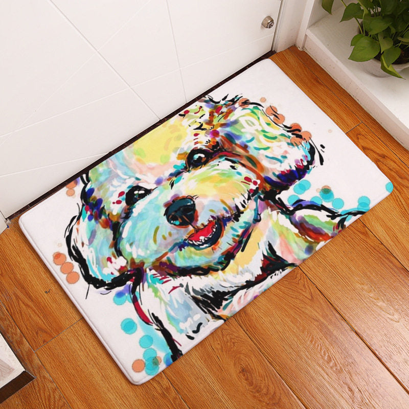 Big Face Dog Printing Mat Door Mat Digital Printing Foot Pad