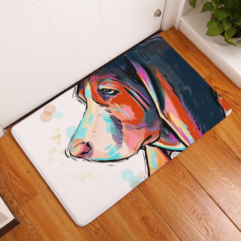 Big Face Dog Printing Mat Door Mat Digital Printing Foot Pad