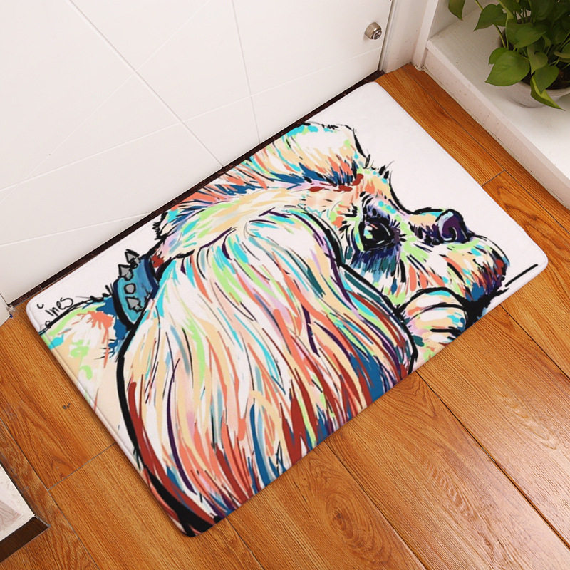 Big Face Dog Printing Mat Door Mat Digital Printing Foot Pad