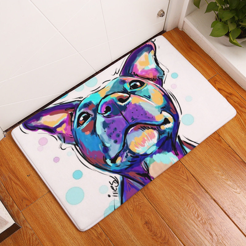 Big Face Dog Printing Mat Door Mat Digital Printing Foot Pad
