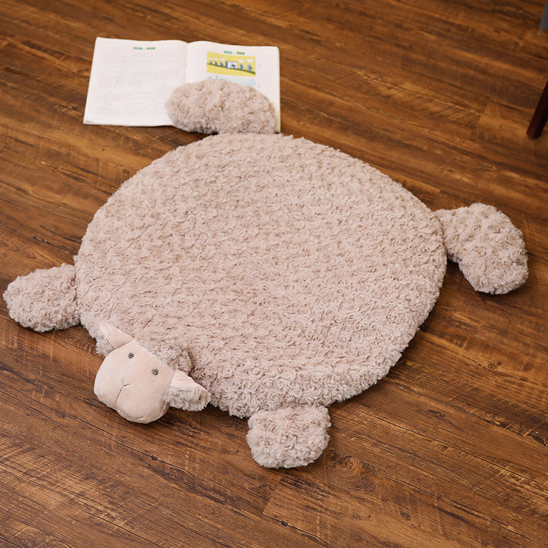 Cartoon Warm Sheep Foot Mat Pet Mat Bay Window Plush Floor Mat
