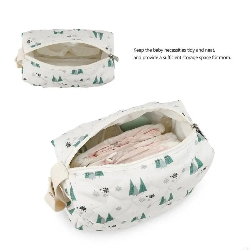 97BE Nursery Essential Compact Diaper Bag with Easy Attachments Travel Diaper Management Pouches for Strollers & Hand