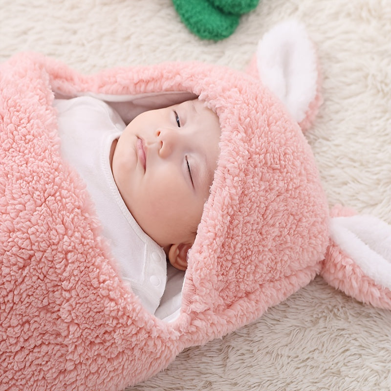 Super Soft Baby Sleeping Bag Fluffy Fleece Newborn Blanket Swaddle Blankets, Unisex Baby Wrap For Newborn Baby Boys Girls With Head-Protecting &...