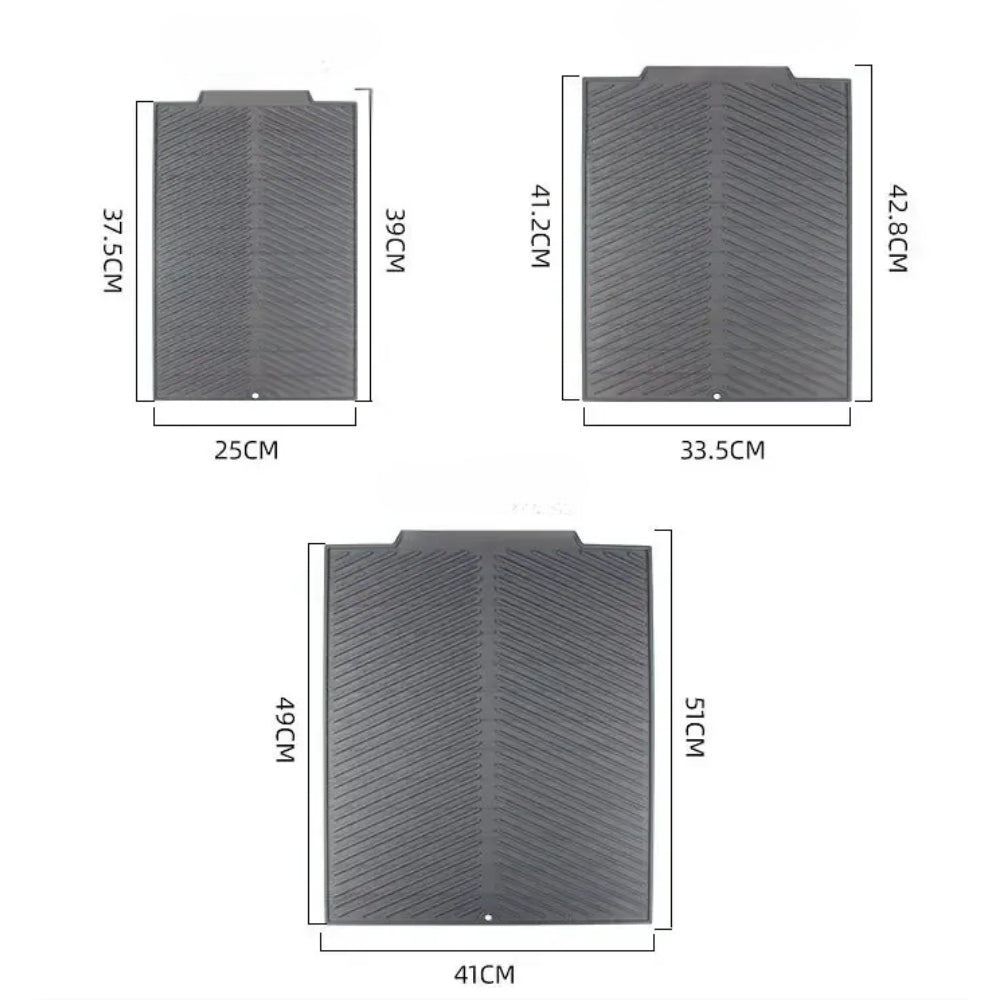 Silicone Drain Pad Drying Mat Pots Dish Drain Mat For Kitchen Tableware