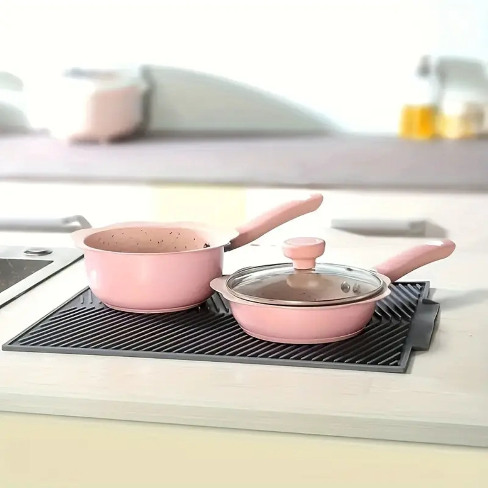 Silicone Drain Pad Drying Mat Pots Dish Drain Mat For Kitchen Tableware