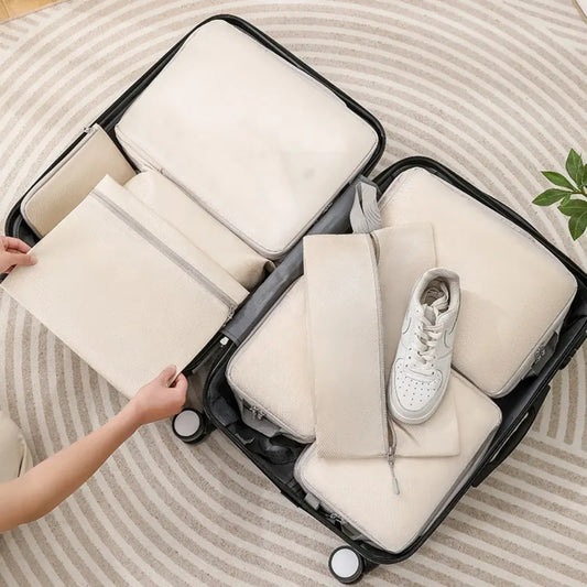 6 Set Compression Packing Travel Storage Bag Cubes Luggage Organizer