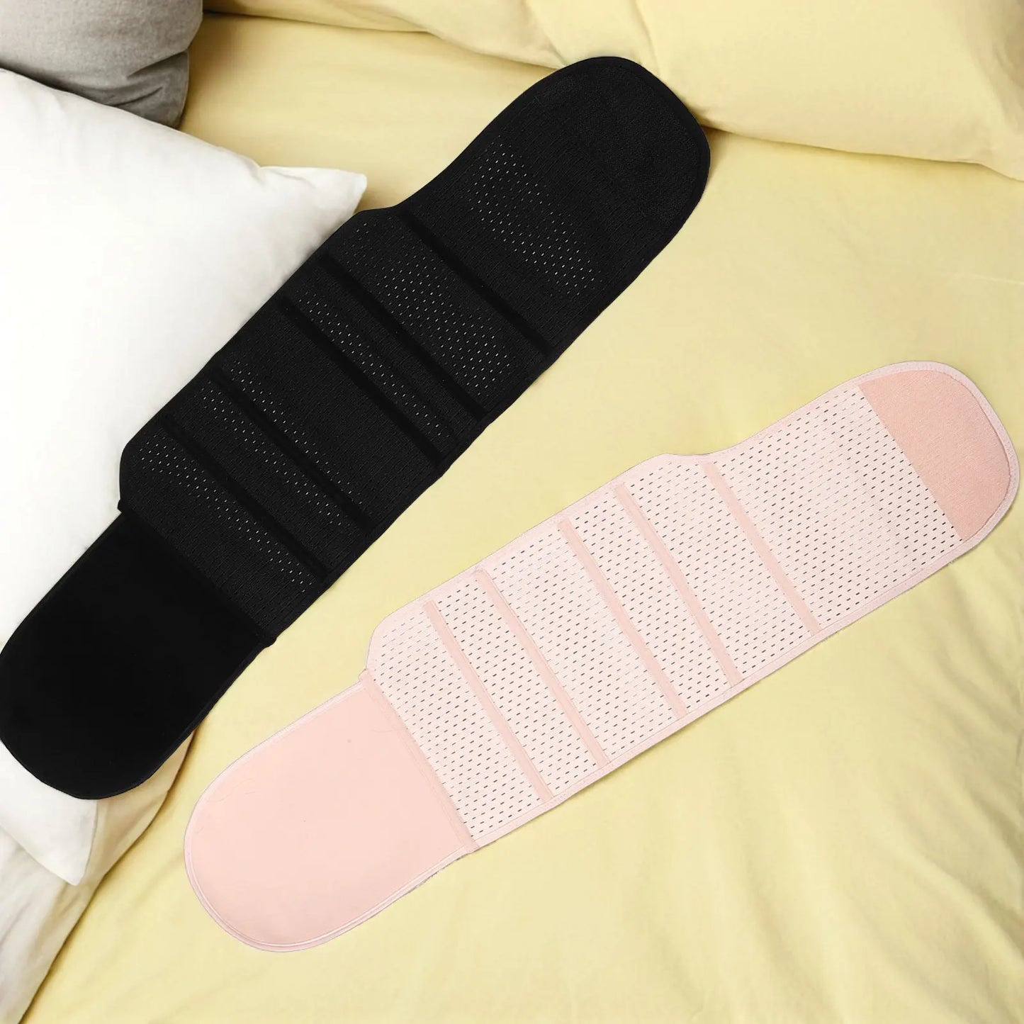 2pcs Postpartum Belly Wrap Maternity Belt Abdominal Binder For Women Post Pregnancy Body Shaping Compression Band Daily Wear