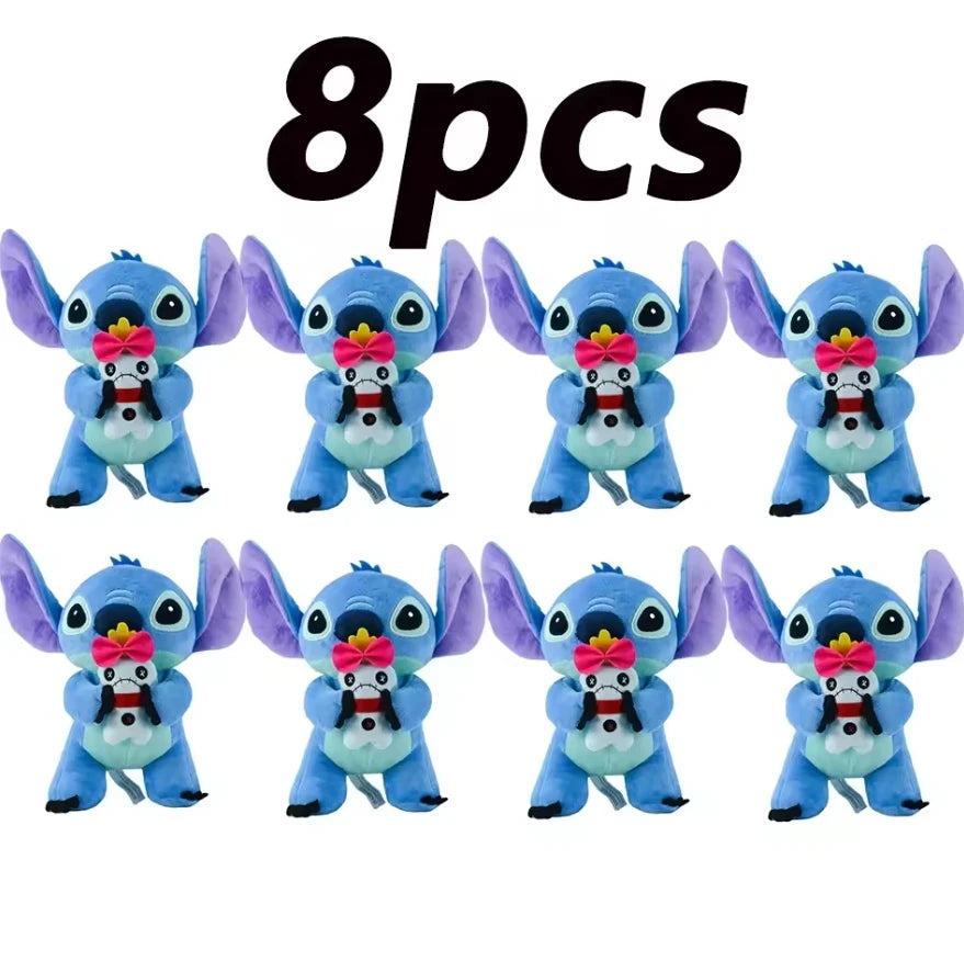 4/8inch Disney toy 12cm 20cm 25cm Stitch Stuffed Plush Models Cartoon Anime Plush Baby Toys Kawaii Kids Birthday Gift