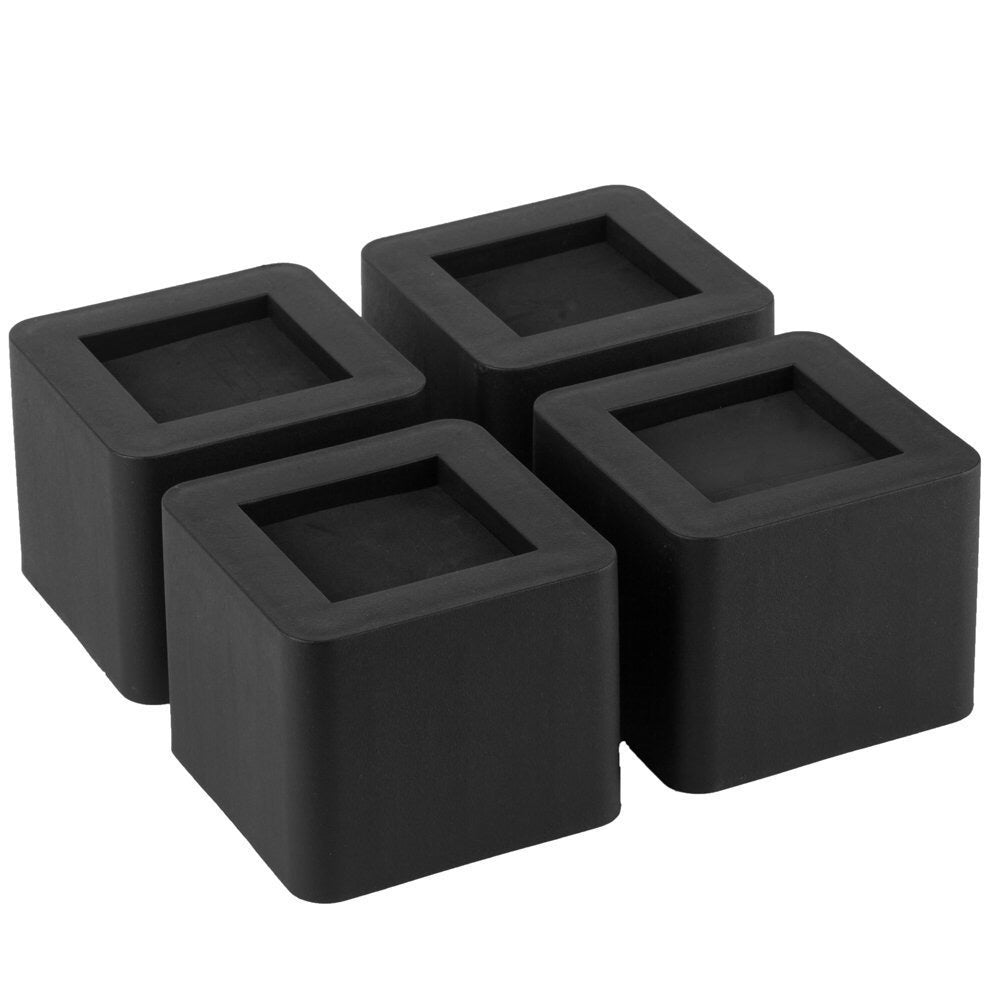 Black square bed foot mat