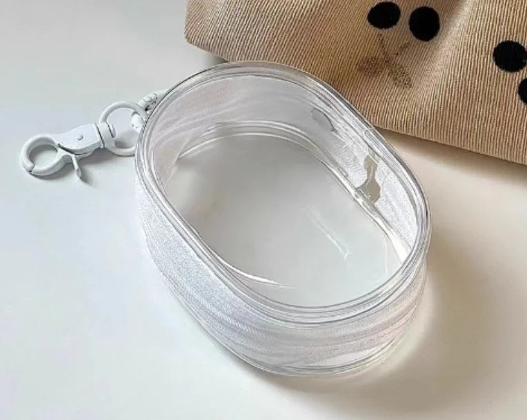 Stylish Transparent Cable Storage Box - Chic Wire Organizer for Data Cables, Chargers & Headphones Commute & Travel Essential