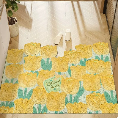 Tulip Foot Mat Pvc Wire Ring Entry Door Mat Carpet