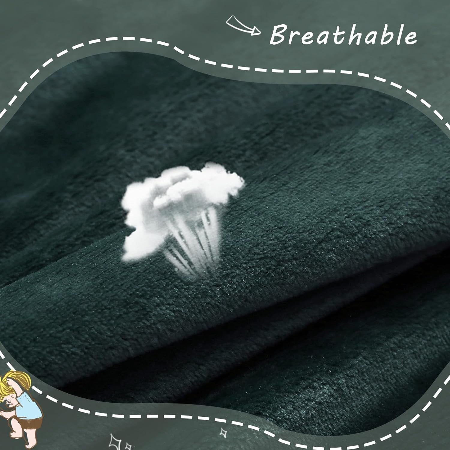 Fleece Throw Blanket for Couch, Super Soft and Warm Blankets, Forest Green Throw All Season Use, Cozy, Plush, Lightweight, 40X50 Inches