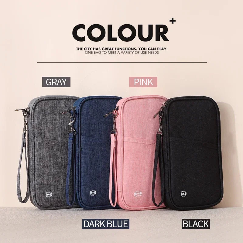 Rfid Blocking Passport Wallet Passport Holder Bag Family Travel Essentials Wallet Document Organizer Credit Cards Case for Trave