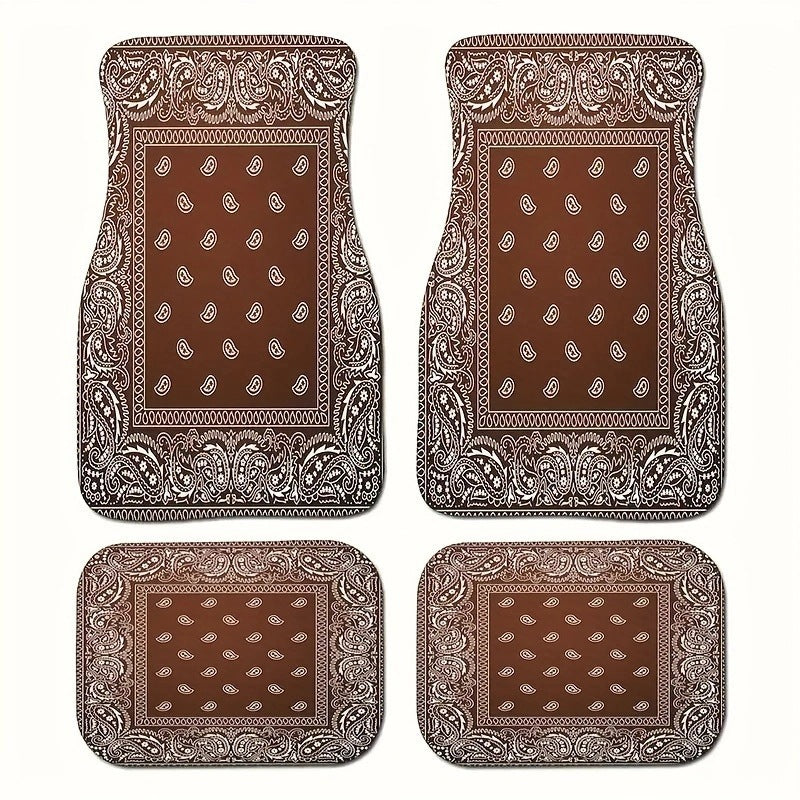 Creative Bohemian Retro Car Foot Mat Set
