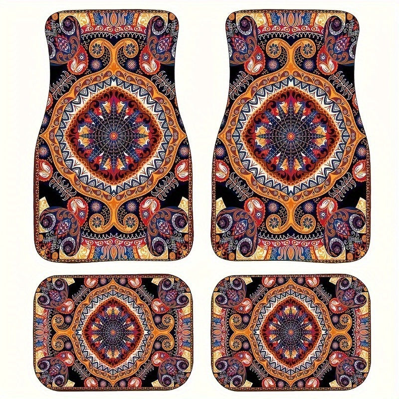 Creative Bohemian Retro Car Foot Mat Set