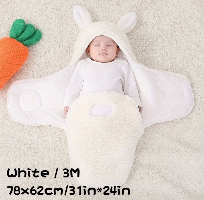 Super Soft Baby Sleeping Bag Fluffy Fleece Newborn Blanket Swaddle Blankets, Unisex Baby Wrap For Newborn Baby Boys Girls With Head-Protecting &...