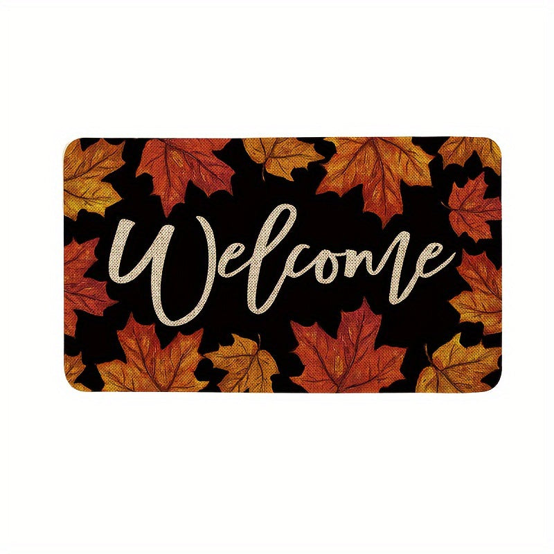 Autumn Pumpkin Floor Mat Entrance Stain Resistant Foot Mat