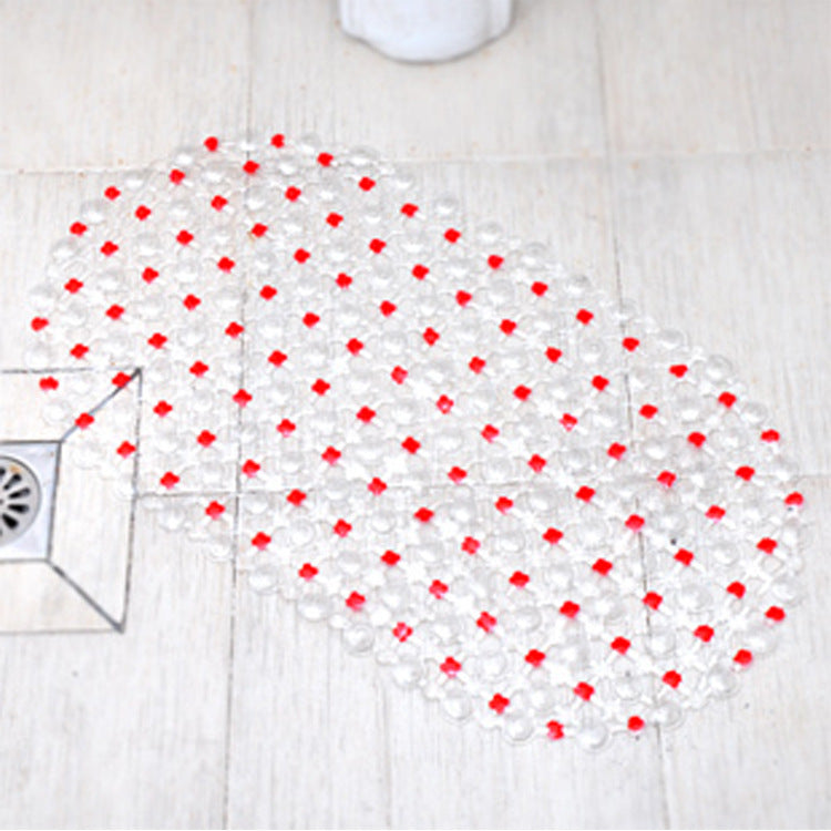 Colorful Beads Bathroom Non-slip Mat Hollow Foot Mat Suction Cup Floor Mat